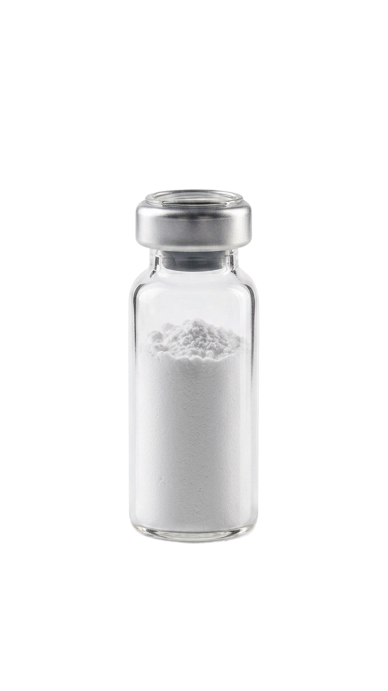 Vial of lyophilized peptide